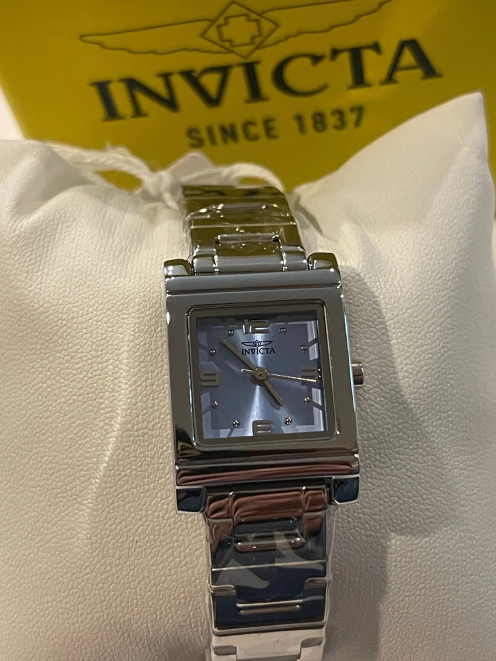 Invicta Silver Women's Stainless Steel Watch with Light Blue Dial 70243